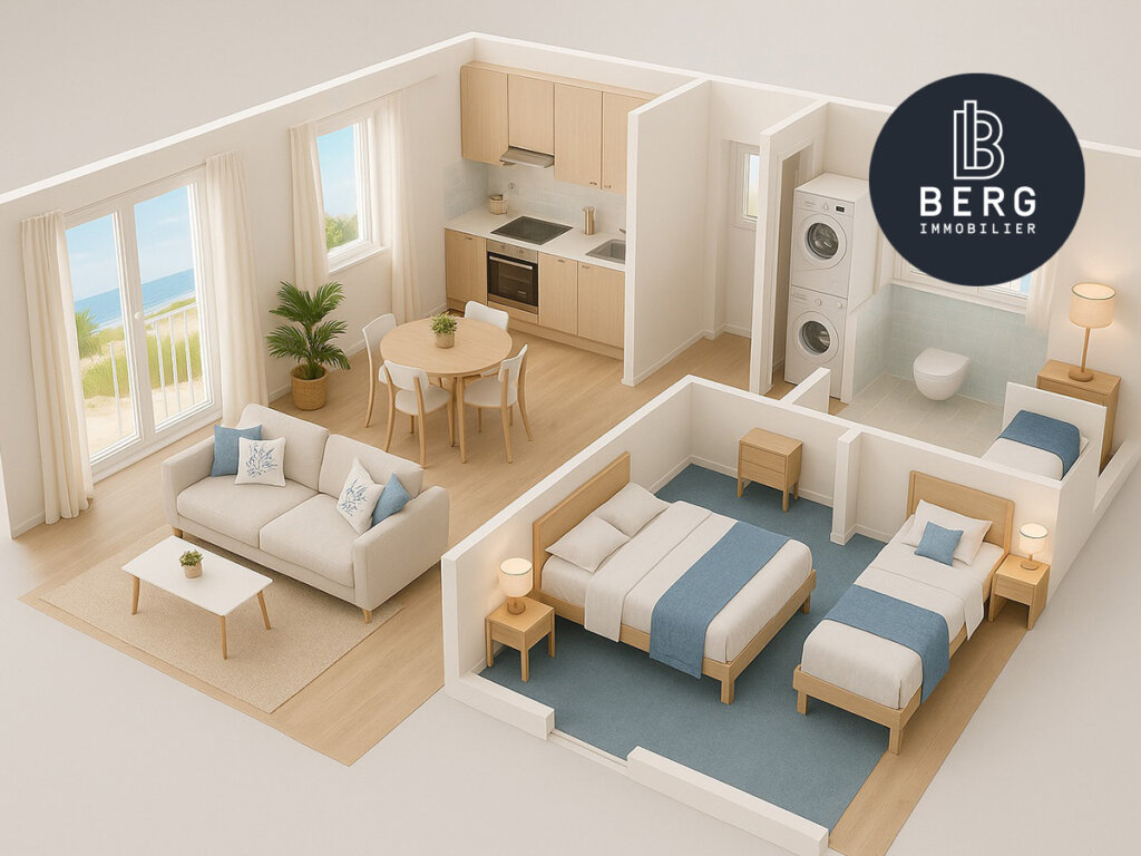 St pierre quiberon apparement de type 2 a vendre a 30 metres de la plage de penthievre